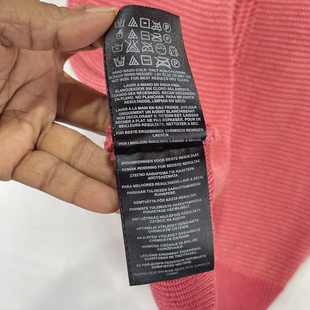 GUESS Los Angeles Womens Small Top Open Knit Coral Sweater - Picture 13 of 14